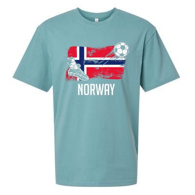 Norway Flag Jersey Norwegian Soccer Team Norwegian Premium Sueded Cloud Jersey T-Shirt