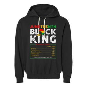 Nutritional Facts Juneteenth 1865 Black King Black Queen Garment-Dyed Fleece Hoodie