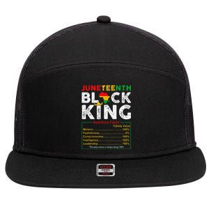 Nutritional Facts Juneteenth 1865 Black King Black Queen 7 Panel Mesh Trucker Snapback Hat