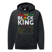 Nutritional Facts Juneteenth 1865 Black King Black Queen Performance Fleece Hoodie