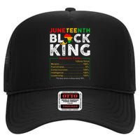 Nutritional Facts Juneteenth 1865 Black King Black Queen High Crown Mesh Back Trucker Hat