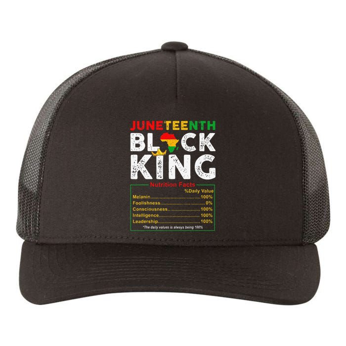 Nutritional Facts Juneteenth 1865 Black King Black Queen Yupoong Adult 5-Panel Trucker Hat