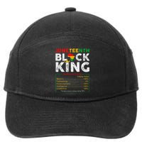 Nutritional Facts Juneteenth 1865 Black King Black Queen 7-Panel Snapback Hat