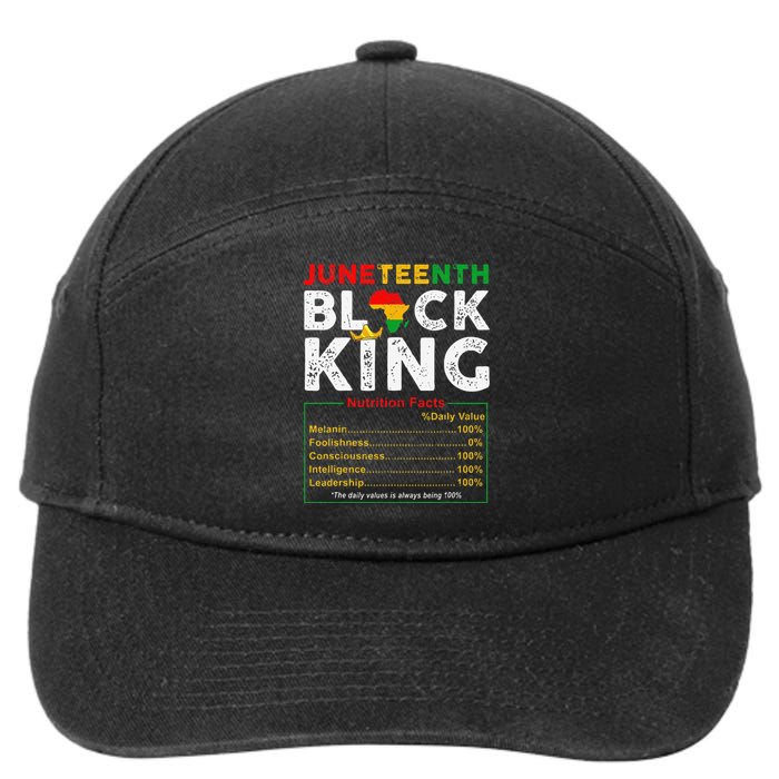 Nutritional Facts Juneteenth 1865 Black King Black Queen 7-Panel Snapback Hat