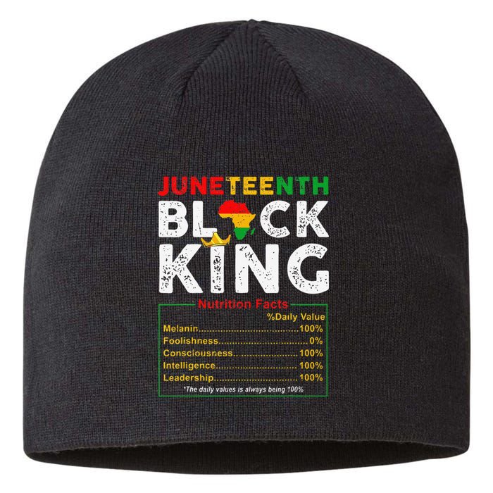 Nutritional Facts Juneteenth 1865 Black King Black Queen Sustainable Beanie