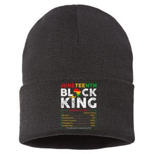 Nutritional Facts Juneteenth 1865 Black King Black Queen Sustainable Knit Beanie