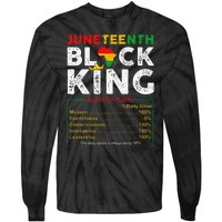 Nutritional Facts Juneteenth 1865 Black King Black Queen Tie-Dye Long Sleeve Shirt