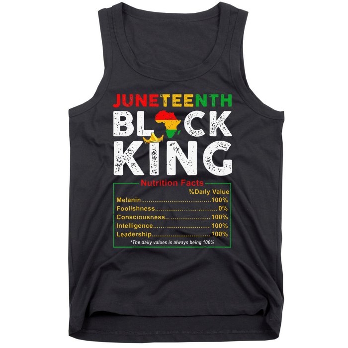 Nutritional Facts Juneteenth 1865 Black King Black Queen Tank Top