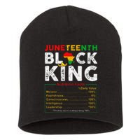 Nutritional Facts Juneteenth 1865 Black King Black Queen Short Acrylic Beanie