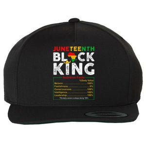 Nutritional Facts Juneteenth 1865 Black King Black Queen Wool Snapback Cap