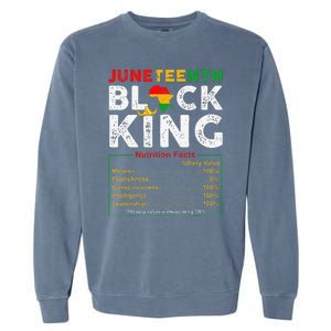 Nutritional Facts Juneteenth 1865 Black King Black Queen Garment-Dyed Sweatshirt