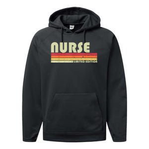 NURSE Funny Job Title Profession Birthday Worker Idea Performance Fleece Hoodie