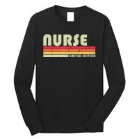 NURSE Funny Job Title Profession Birthday Worker Idea Long Sleeve Shirt