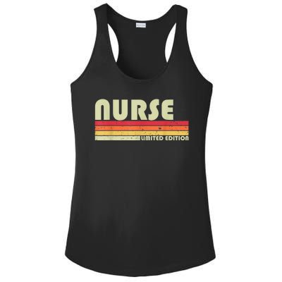 NURSE Funny Job Title Profession Birthday Worker Idea Ladies PosiCharge Competitor Racerback Tank