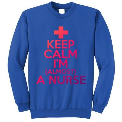 Nurse Funny Keep Calm Im Almost A Nurse Great Gift Sweatshirt