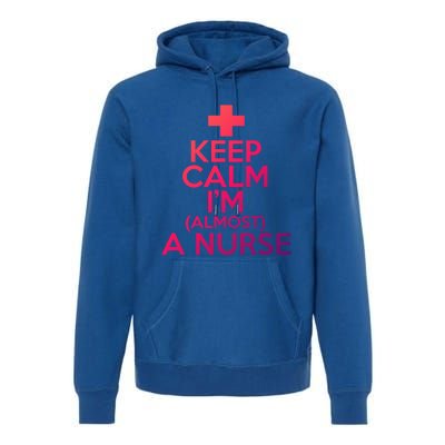 Nurse Funny Keep Calm Im Almost A Nurse Great Gift Premium Hoodie