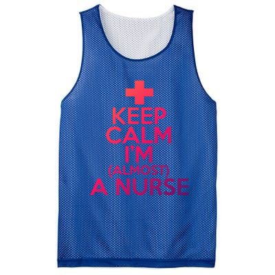 Nurse Funny Keep Calm Im Almost A Nurse Great Gift Mesh Reversible Basketball Jersey Tank