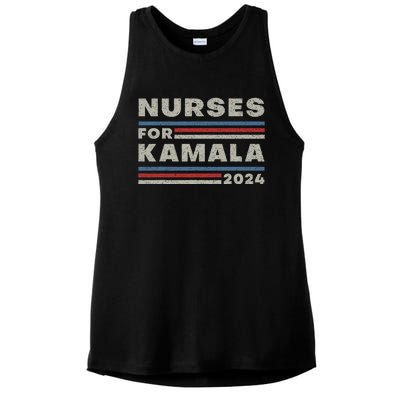 Nurses For Kamala 2024 Harris For President 2024 Election Ladies PosiCharge Tri-Blend Wicking Tank