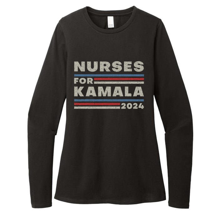 Nurses For Kamala 2024 Harris For President 2024 Election Womens CVC Long Sleeve Shirt