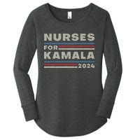 Nurses For Kamala 2024 Harris For President 2024 Election Women's Perfect Tri Tunic Long Sleeve Shirt