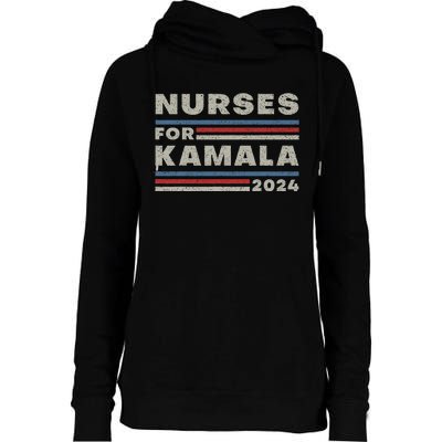 Nurses For Kamala 2024 Harris For President 2024 Election Womens Funnel Neck Pullover Hood