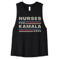 Nurses For Kamala 2024 Harris For President 2024 Election Women's Racerback Cropped Tank