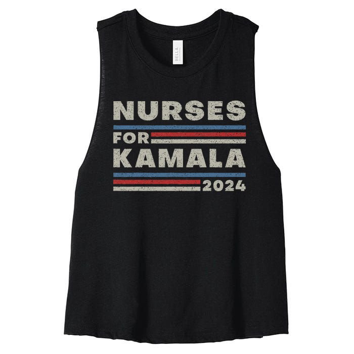 Nurses For Kamala 2024 Harris For President 2024 Election Women's Racerback Cropped Tank