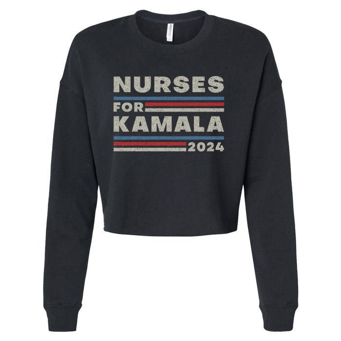 Nurses For Kamala 2024 Harris For President 2024 Election Cropped Pullover Crew