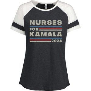 Nurses For Kamala 2024 Harris For President 2024 Election Enza Ladies Jersey Colorblock Tee