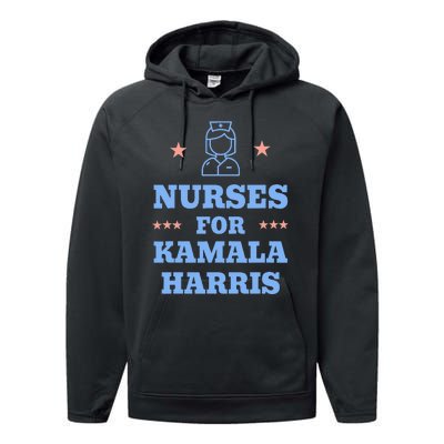 Nurse For Kamala Harris 2024 Progress Breaking Barriers Performance Fleece Hoodie