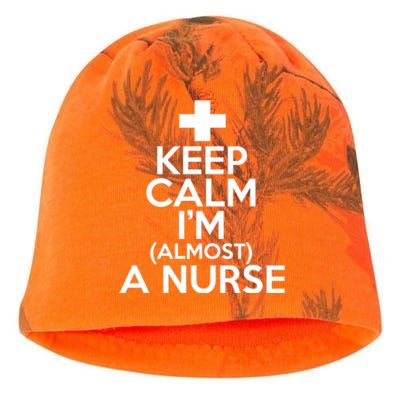 Nurse Funny Keep Calm Im Almost A Nurse Great Gift Kati - Camo Knit Beanie