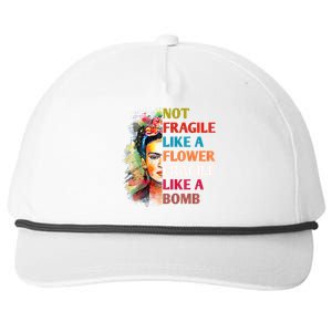 Not Fragile Like A Flower Fragile Like A Bomb Snapback Five-Panel Rope Hat