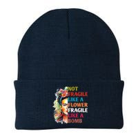 Not Fragile Like A Flower Fragile Like A Bomb Knit Cap Winter Beanie