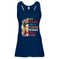 Not Fragile Like A Flower Fragile Like A Bomb Ladies Essential Flowy Tank