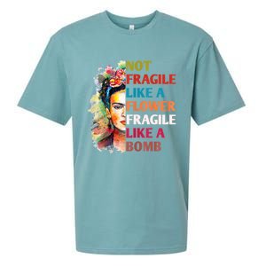 Not Fragile Like A Flower Fragile Like A Bomb Sueded Cloud Jersey T-Shirt