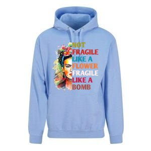 Not Fragile Like A Flower Fragile Like A Bomb Unisex Surf Hoodie