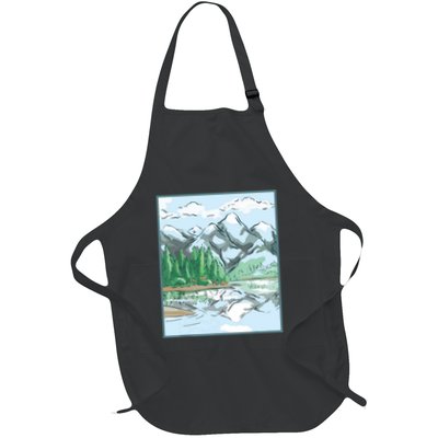 Nature Forest Lake Mountain Landscape Apron