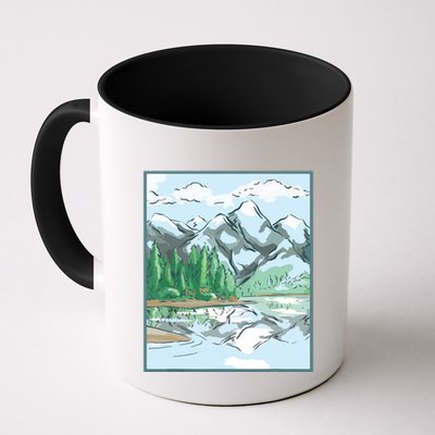 Nature Forest Lake Mountain Landscape Mug