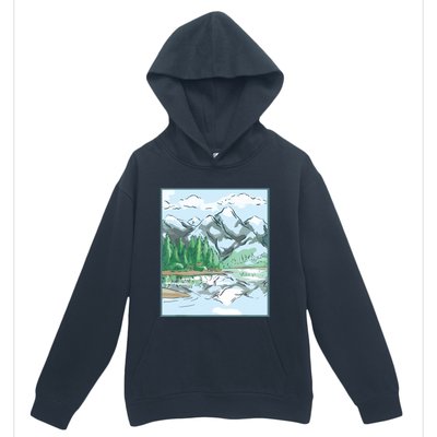 Nature Forest Lake Mountain Landscape Urban Pullover Hoodie