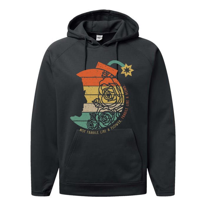 Not Fragile Like A Flower Fragile Like A Bomb RBG Ruth Bader Performance Fleece Hoodie