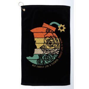 Not Fragile Like A Flower Fragile Like A Bomb RBG Ruth Bader Platinum Collection Golf Towel