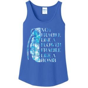 Not Fragile Like A Flower Fragile Like A Bomb Equality Pride Cool Gift Ladies Essential Tank