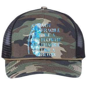 Not Fragile Like A Flower Fragile Like A Bomb Equality Pride Cool Gift Retro Rope Trucker Hat Cap