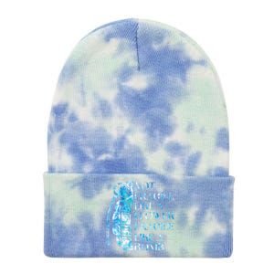 Not Fragile Like A Flower Fragile Like A Bomb Equality Pride Cool Gift Tie Dye 12in Knit Beanie