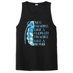 Not Fragile Like A Flower Fragile Like A Bomb Equality Pride Cute Gift PosiCharge Competitor Tank