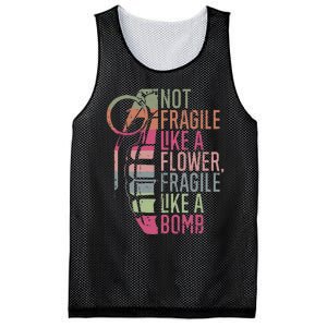 Not Fragile Like A Flower Fragile Like A Bomb Mesh Reversible Basketball Jersey Tank