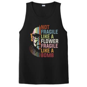 Not Fragile Like A Flower But A Bomb Ruth Bader RBG Feminist PosiCharge Competitor Tank