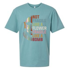 Not Fragile Like A Flower But A Bomb Ruth Bader RBG Feminist Sueded Cloud Jersey T-Shirt