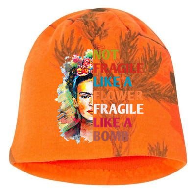 Not Fragile Like A Flower Fragile Like A Bomb For Kati - Camo Knit Beanie