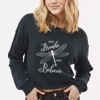 Not Fragile Like A Flower Fragile Like A Bomb For Cropped Pullover Crew